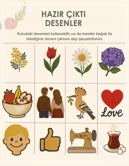 Amara Liva Premium 36 Parça Punch Seti (18 Renk İplik)