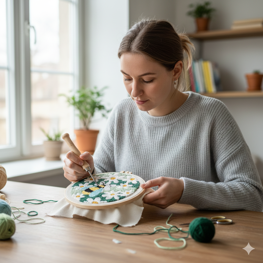 Amara Liva Premium 36 Parça Punch Seti (18 Renk İplik)