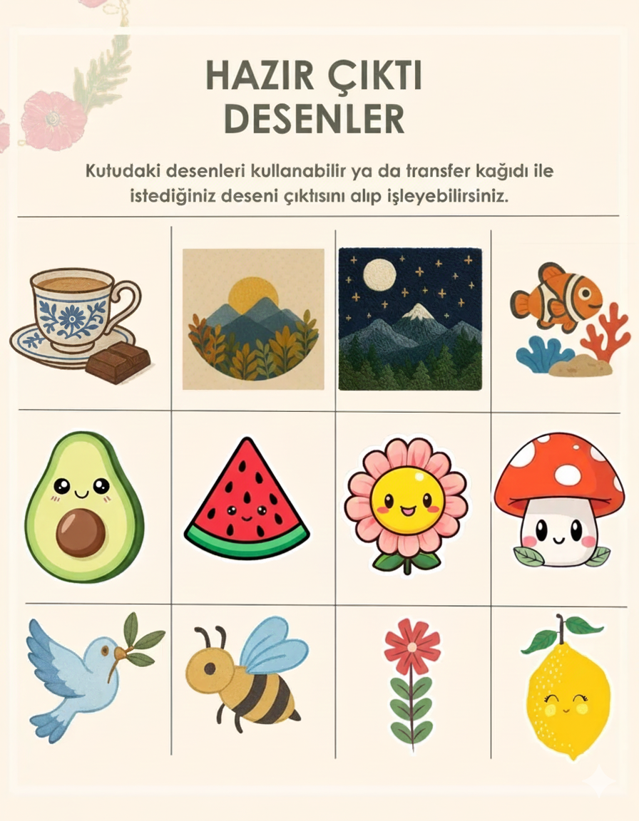 Amara Liva Premium 36 Parça Punch Seti (18 Renk İplik)